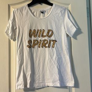 White print tee